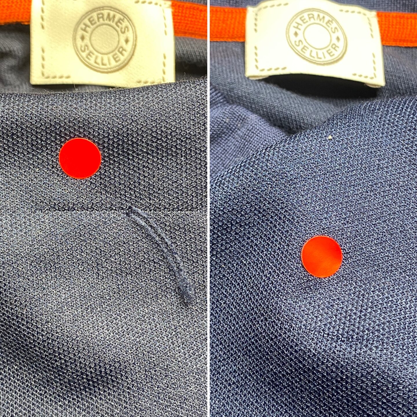 HERMES(エルメス)ポロニット糸引き修理