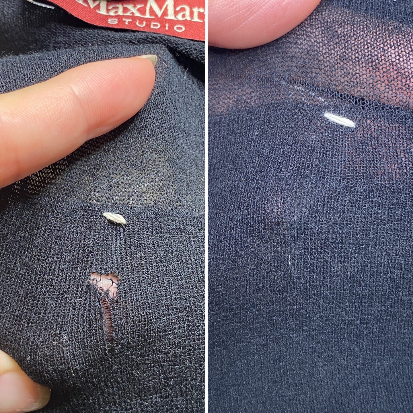 MaXMara(マックスマーラ)セーター穴修理